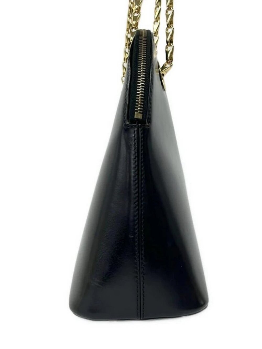 CELINE - Black Gold Leather Shoulder Bag - Picture 2 of 11